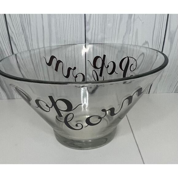 Vintage Movie Night Glass Popcorn Bowl Set with Serving & 3 small bowls - Picture 4 of 7